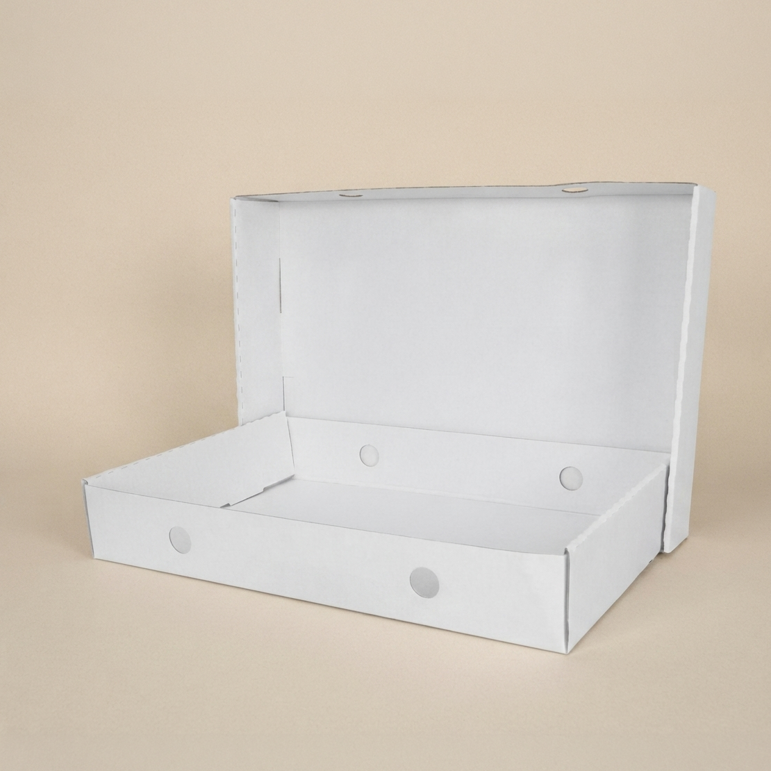 FEFCO 0423 Cukrárska prepravka 3 vrstvová Biela 550x370x90mm